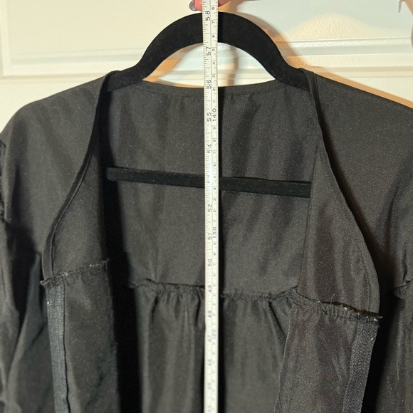 Black Academic Graduation Gown with Zip Front Closure - Picture 4 of 5